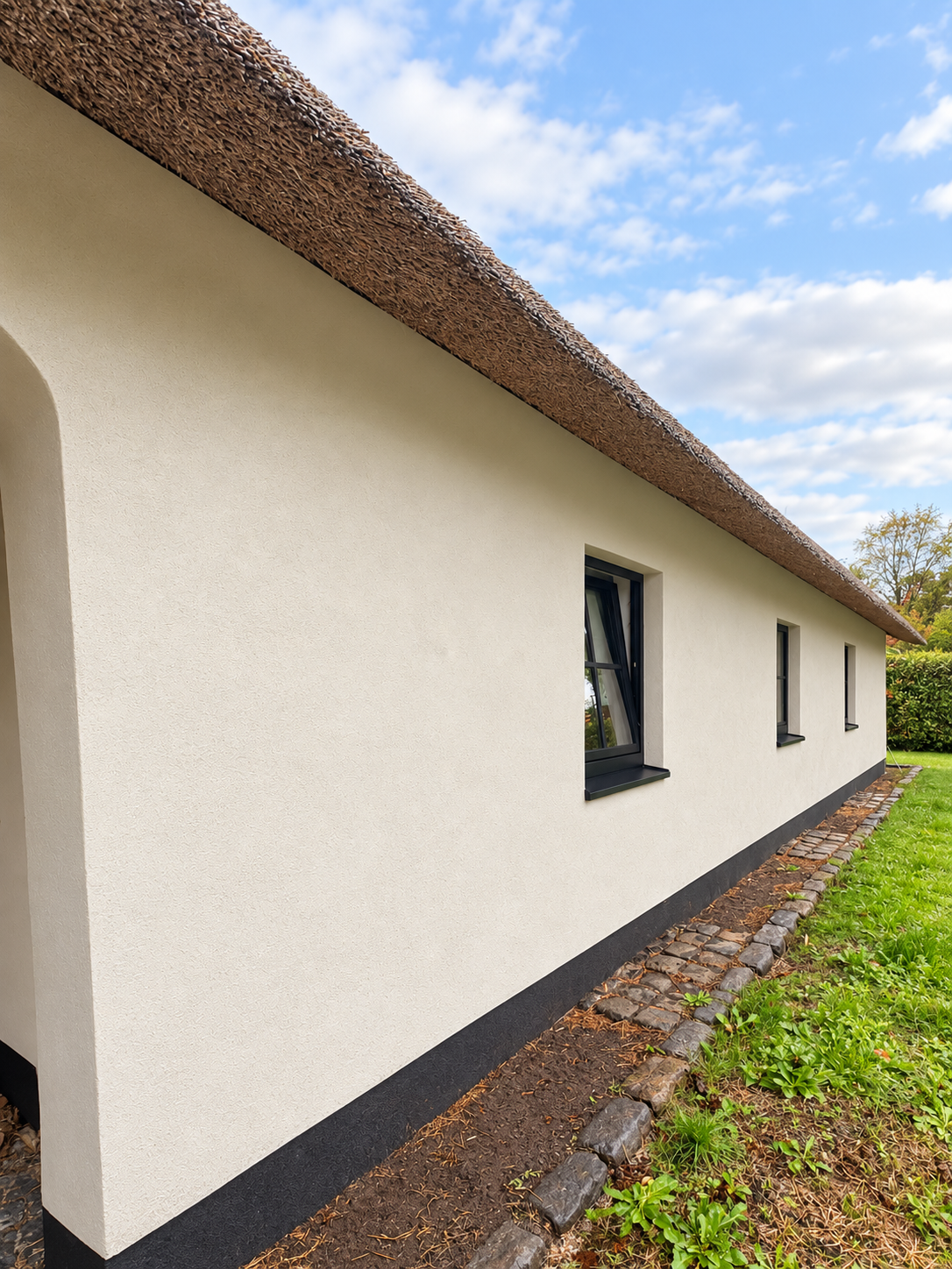 Gevelrenovatie zijmuur met crepi te Bonheiden door Kijzer